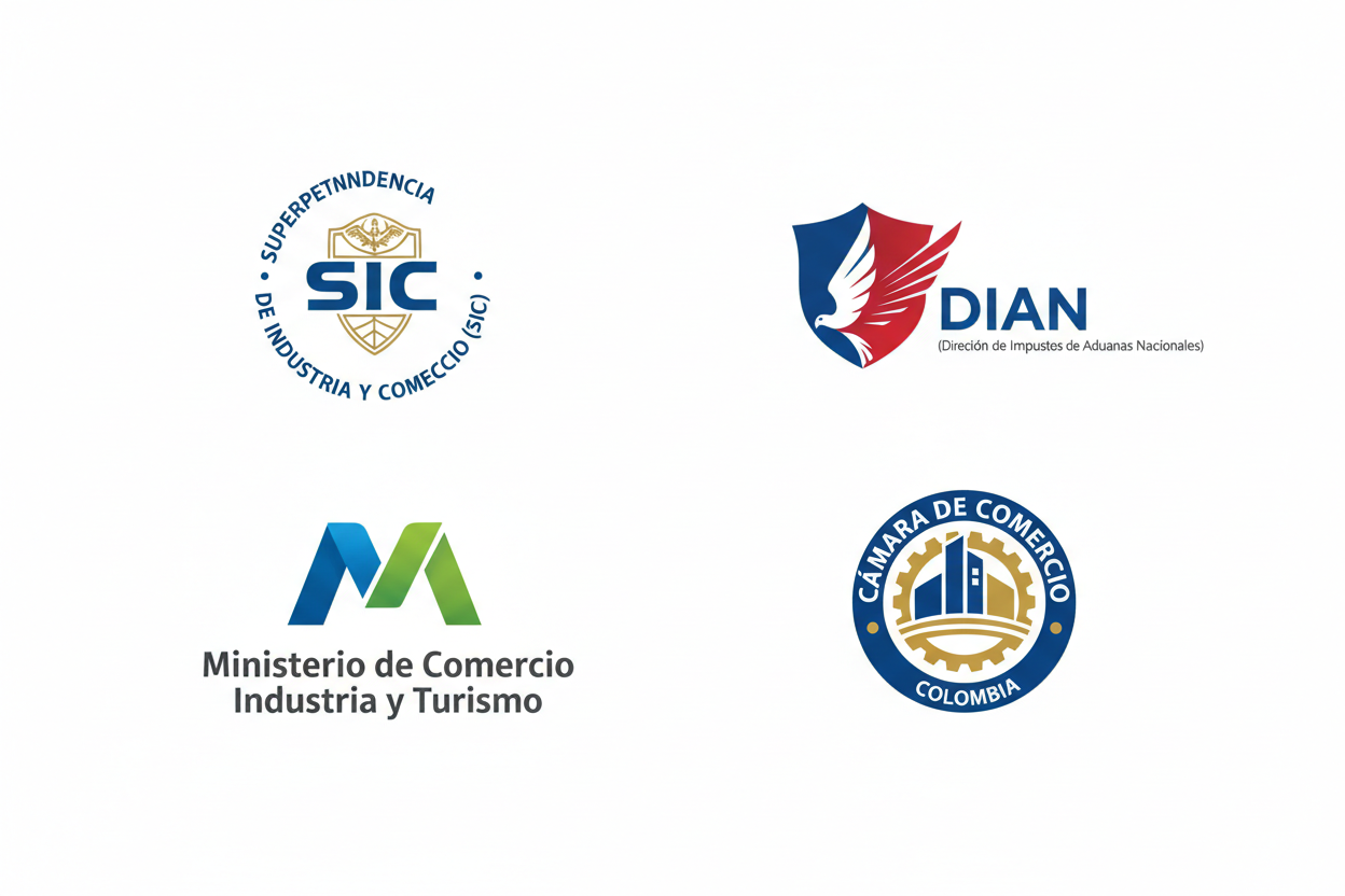 LOGOS DE EMPRESAS QUE REGULAN COMERCIO EN COLOMBIA